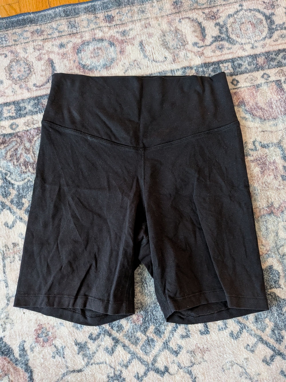 Black Women's High-Waist Athletic Bike Shorts